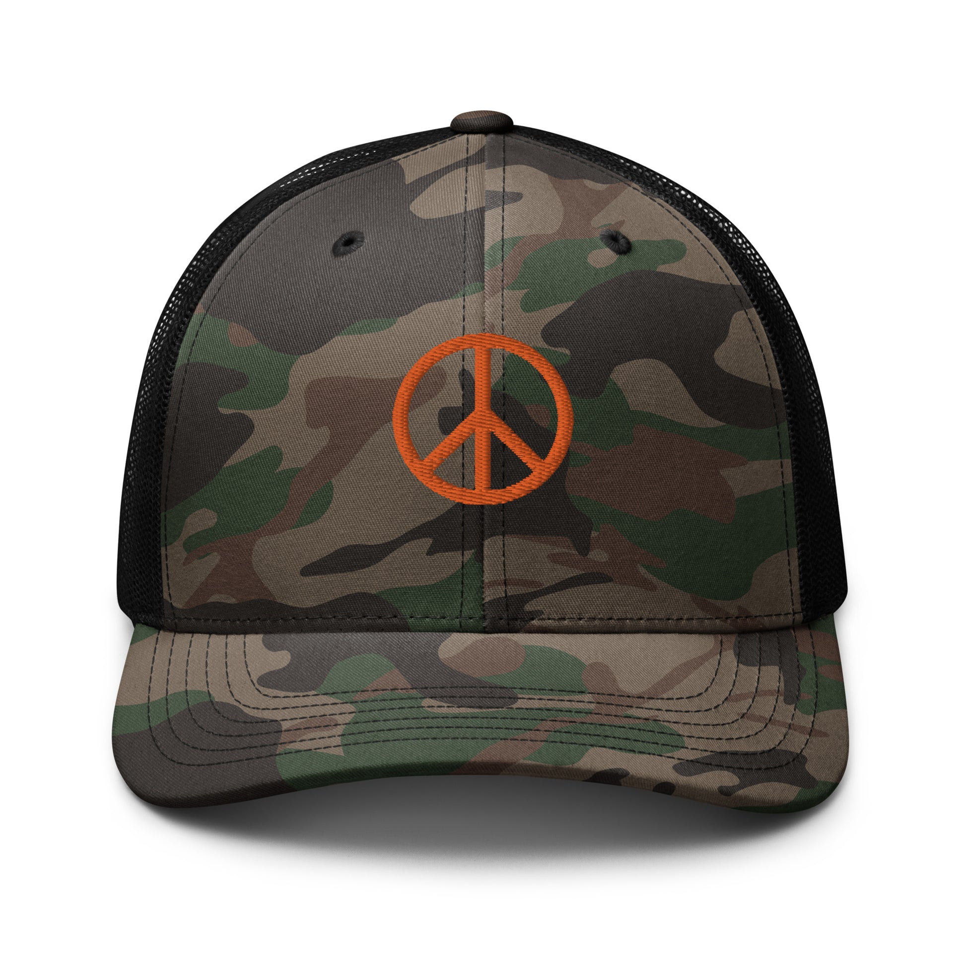 Camo Peace Sign Trucker Hat