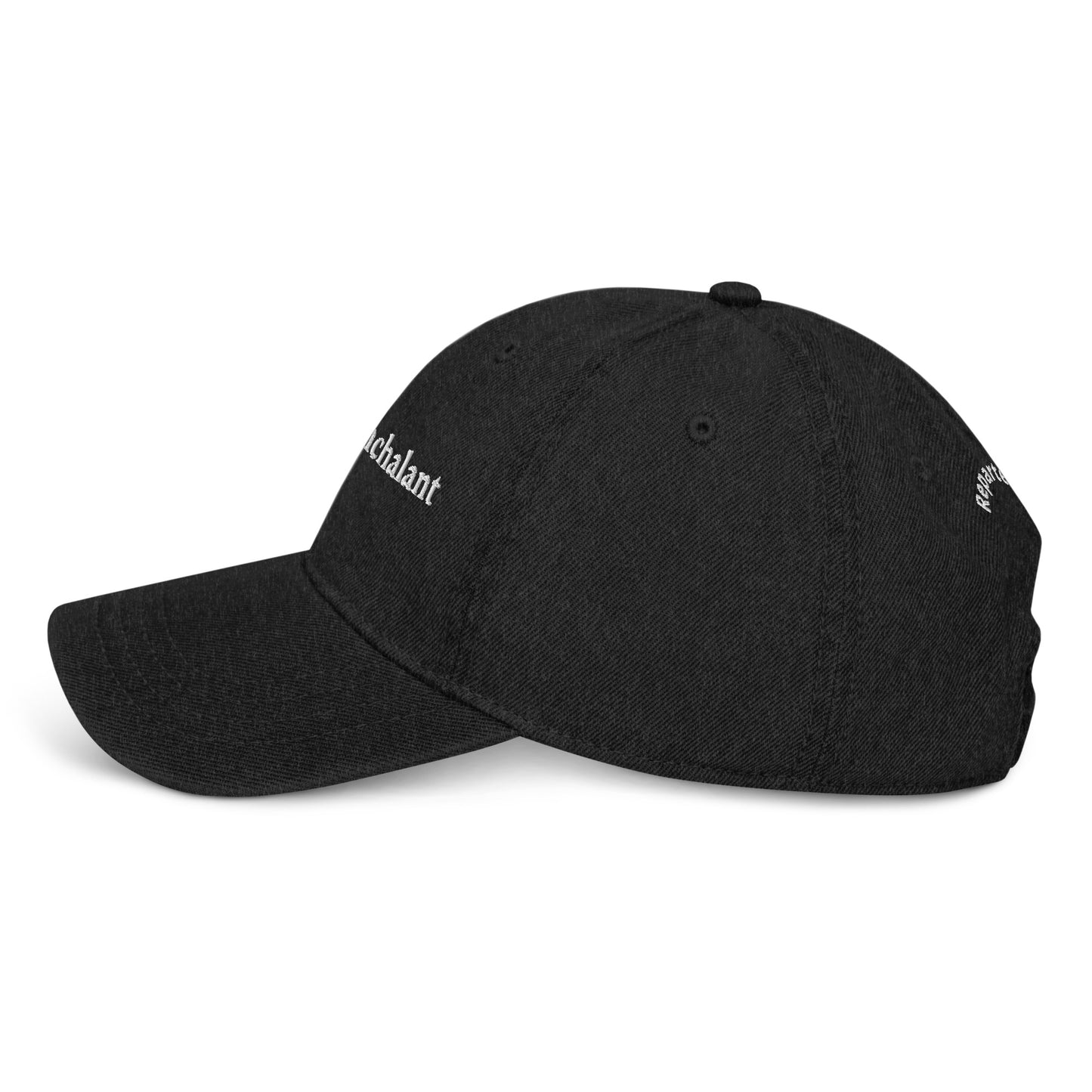 Non-nonchalant Ball Cap in denim/white