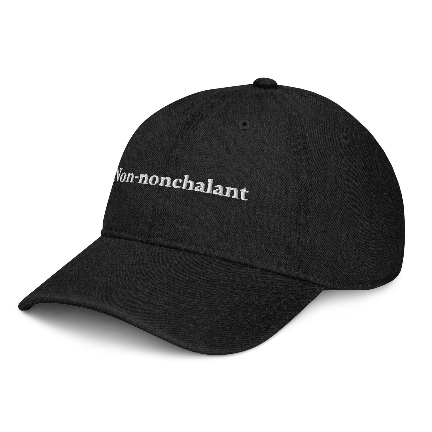 Non-nonchalant Ball Cap in denim/white