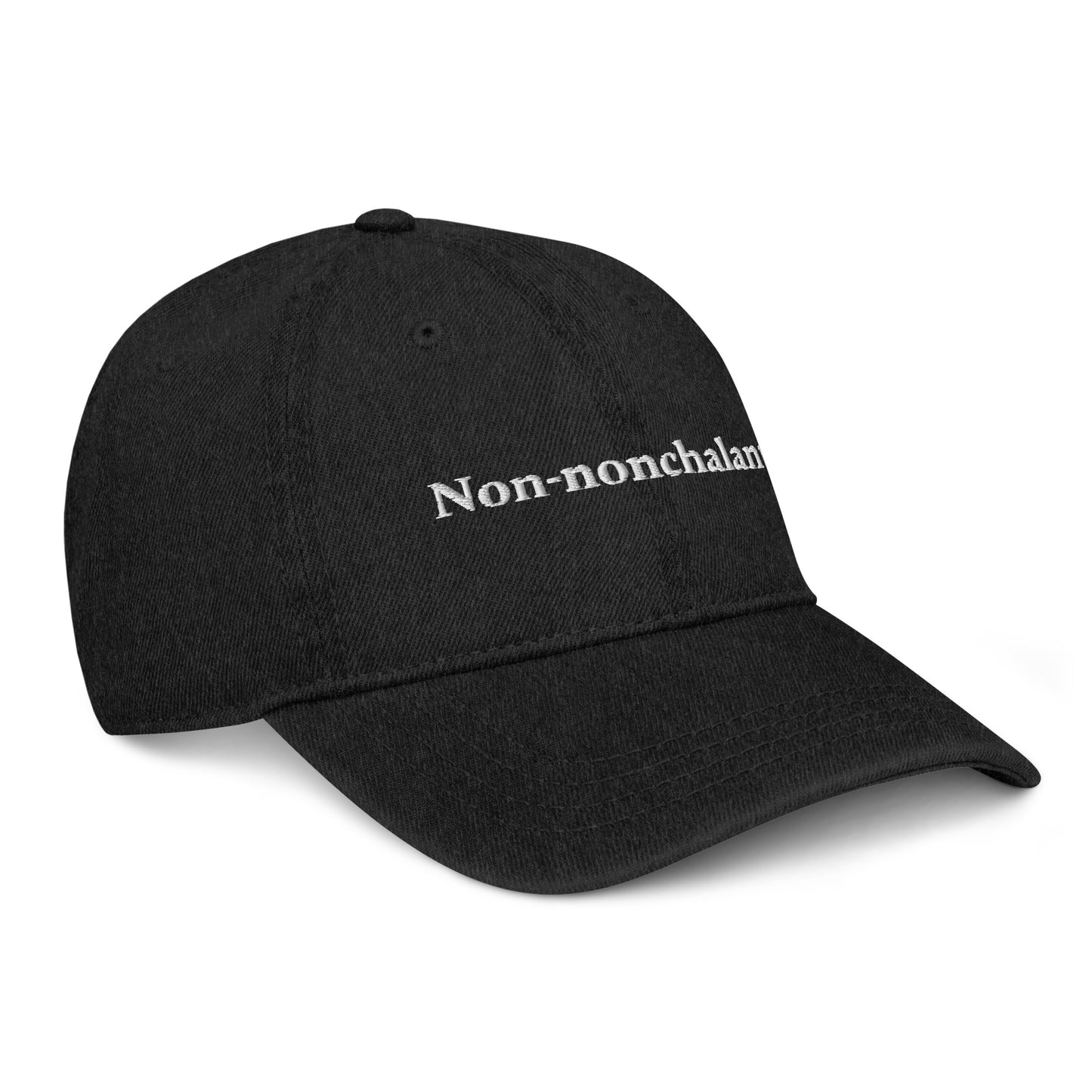 Non-nonchalant Ball Cap in denim/white