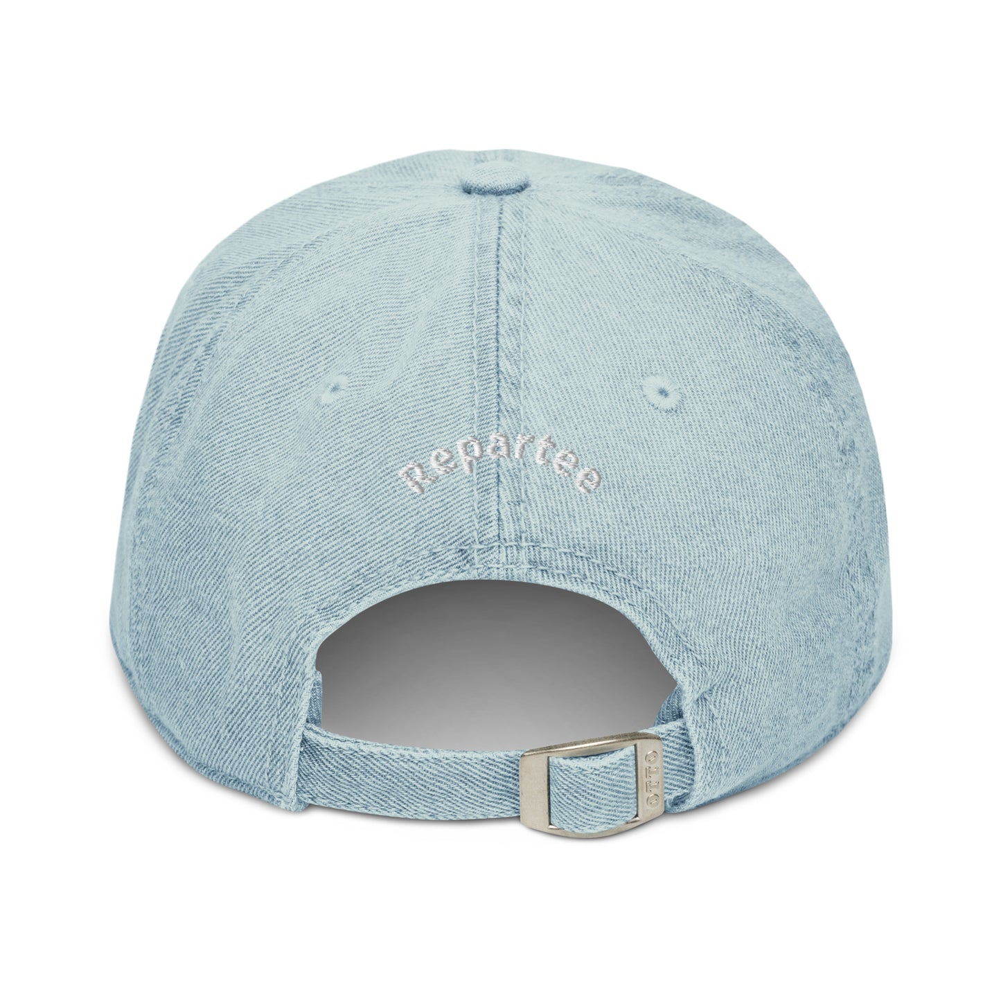 Non-nonchalant Ball Cap in denim/white