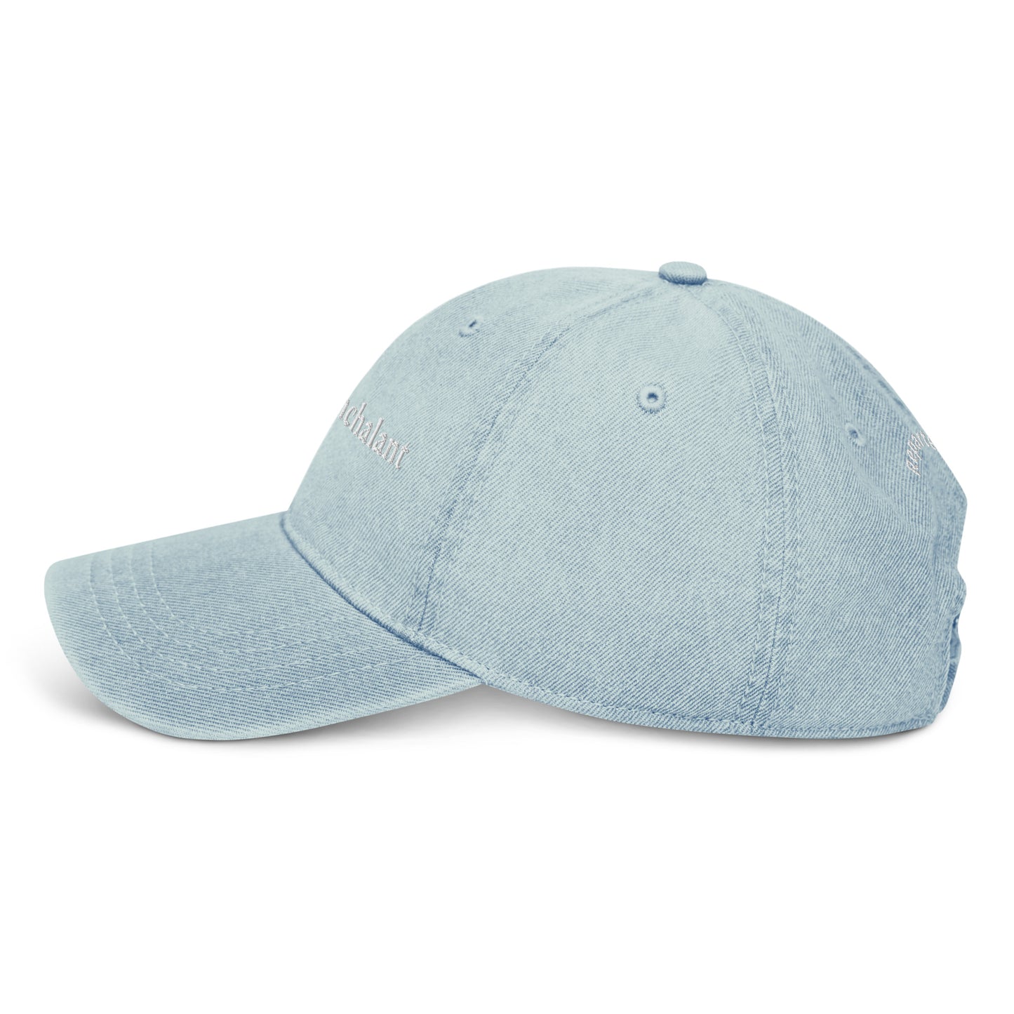 Non-nonchalant Ball Cap in denim/white